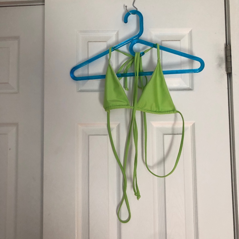 Wray lime green bikini top and bottom